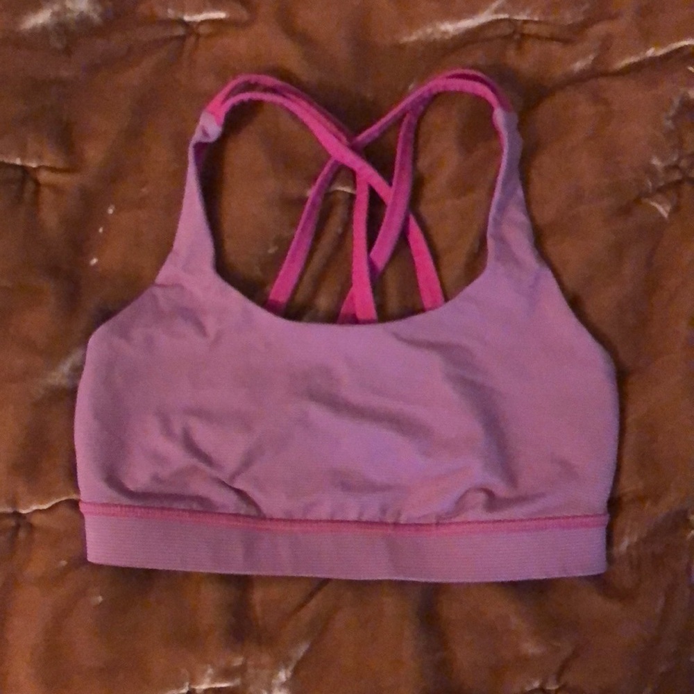 Pink lulu lemon sports bra